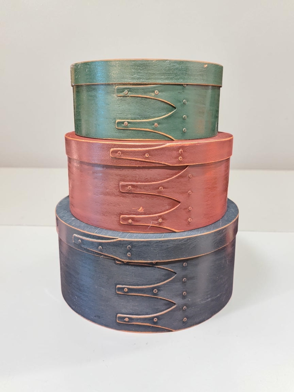 Nesting Shaker Box Set Of 3 Dove Tail Joints Primitive Farmhouse Vintage Style